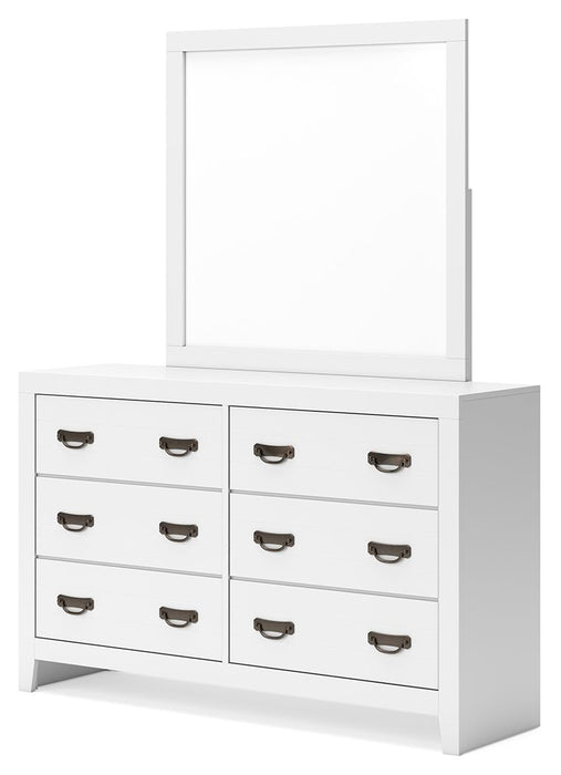 Binterglen - White - Dresser And Mirror - Simple Home Plus