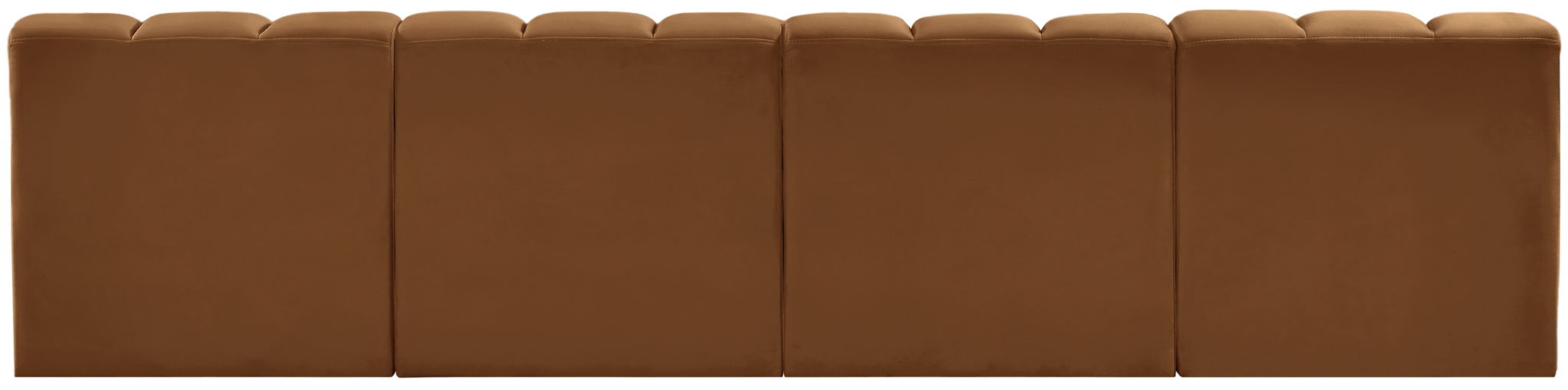 Arc - Velvet 4 Pieces Modular Sofa - Saddle - Simple Home Plus