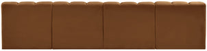 Arc - Velvet 4 Pieces Modular Sofa - Saddle - Simple Home Plus