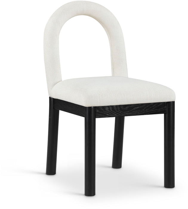 Conrad - Linen Dining Chair With Black Legs - Simple Home Plus