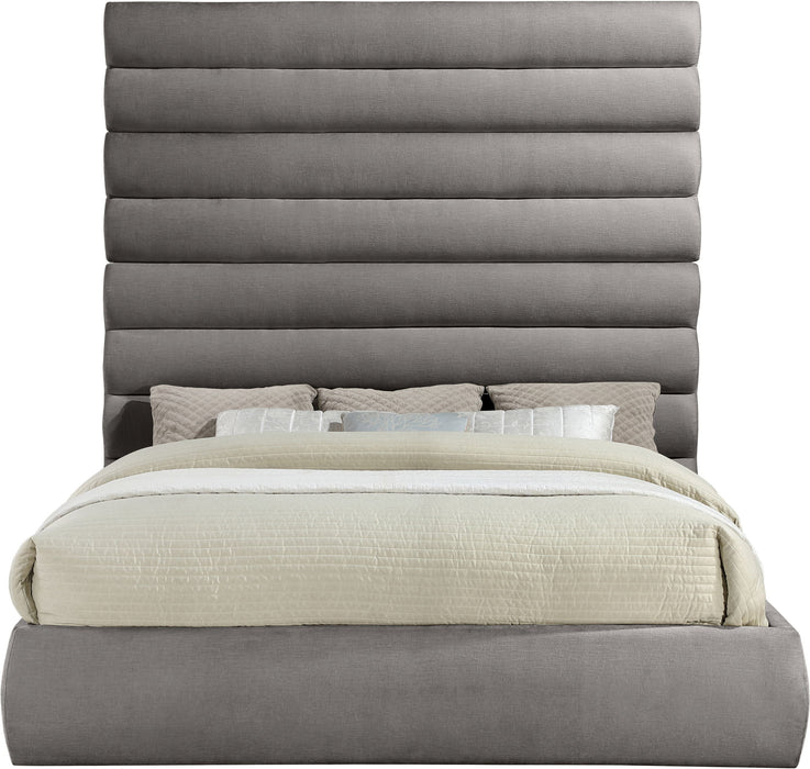Adam - Chenille Fabric Bed With 89" Headboard - Simple Home Plus