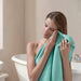 Diagonal Ribbed - 6 Piece Washcloths Set - Turquoise - Simple Home Plus