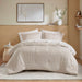 Logan - King Striped Comforter Set - Neutral - Simple Home Plus