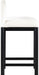 Conrad - Velvet Counter Stool With Black Legs - Simple Home Plus