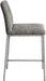 Reeves - Chenille Fabric Upholstered Counter Stool (Set of 2) - Silver Base - Simple Home Plus