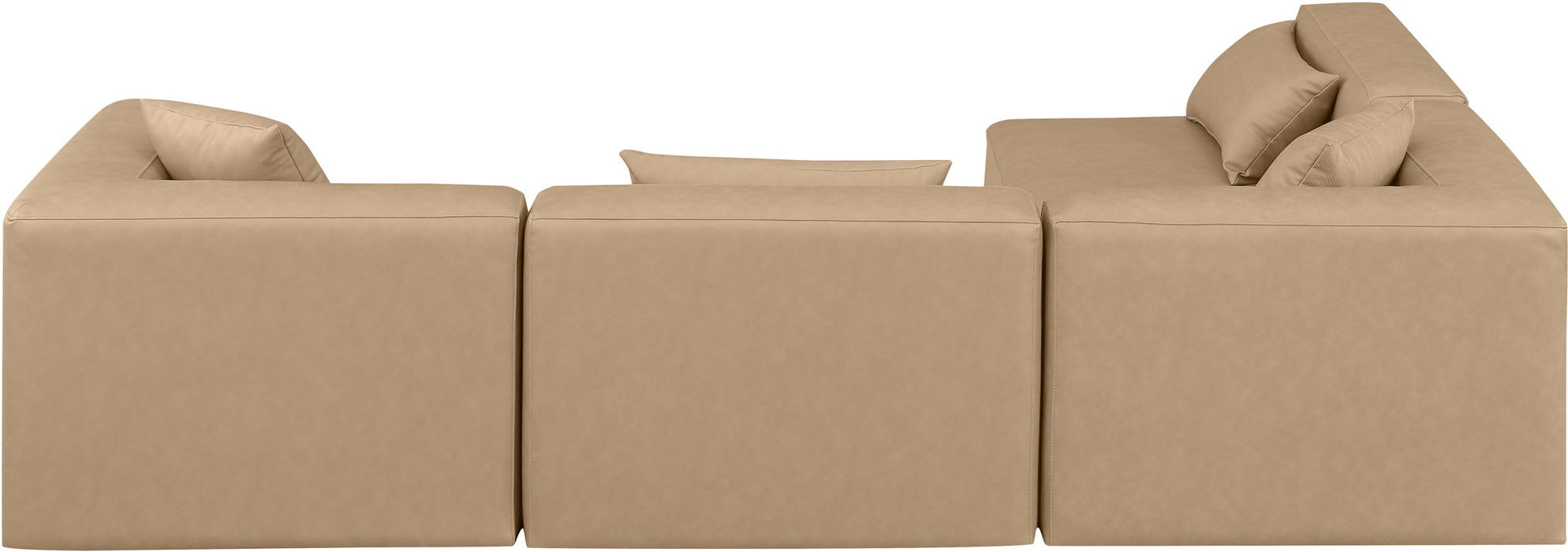 Cube - 4 Piece Modular Corner Sectional - Tan - Simple Home Plus