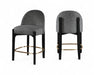 Torino - Counter Stool With Brushed Black Base - Simple Home Plus
