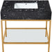 Marmo - Engineered Marble Bathroom Vanity With Gold Base - Simple Home Plus