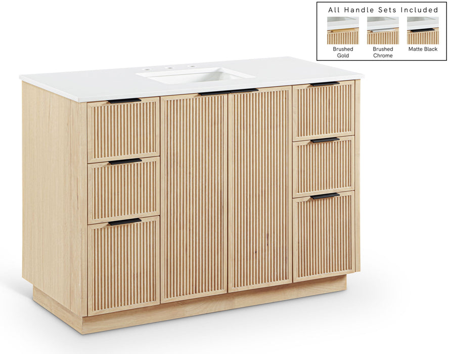 Willard - Engineered Stone And Solid Wood Bathroom Vanity - Simple Home Plus