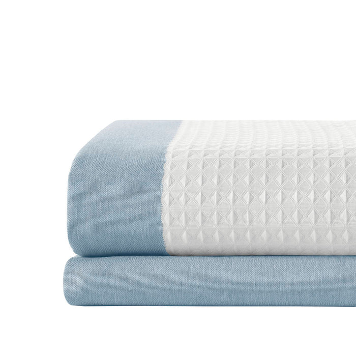 Spa Waffle - 72" Shower Curtain With 3M Treatment - Blue - Simple Home Plus