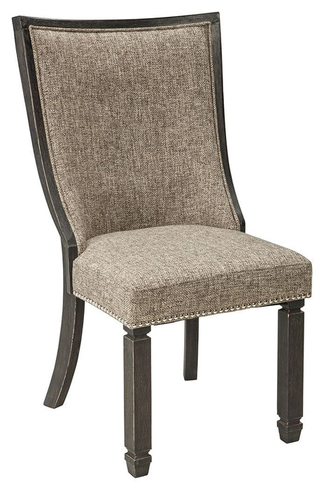 Tyler Creek - Black / Grayish Brown - Dining UPH Side Chair (Set of 2) - Framed Back - Simple Home Plus