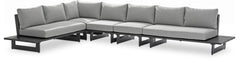 Maldives - 5 Piece Water Resistant Outdoor Patio Modular Sectional With Gray Base - Simple Home Plus