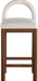Conrad - Linen Counter Stool With Brown Legs - Simple Home Plus