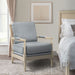 Donohue - Accent Arm Chair - Light Blue / Antique Cream - Simple Home Plus