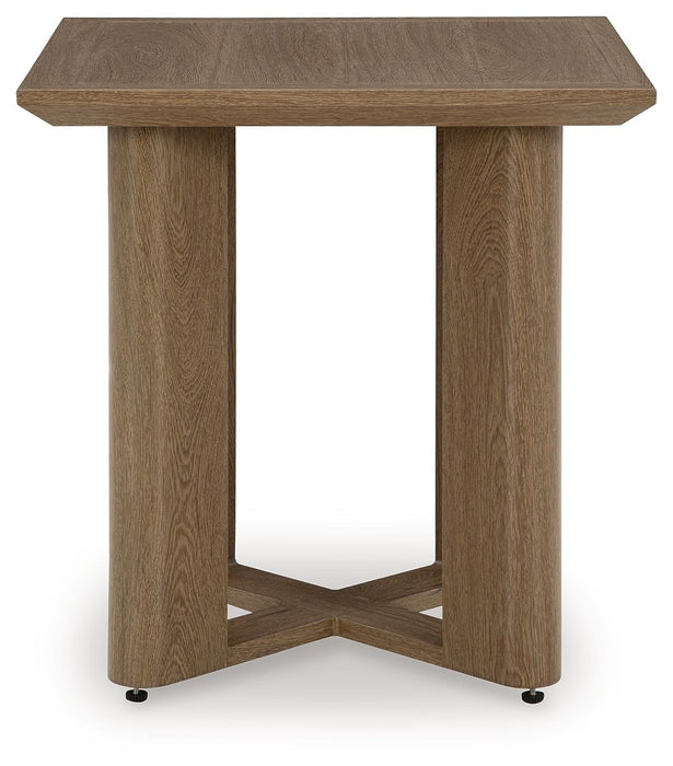 Serene Bay - Dark Brown - Square End Table - Simple Home Plus
