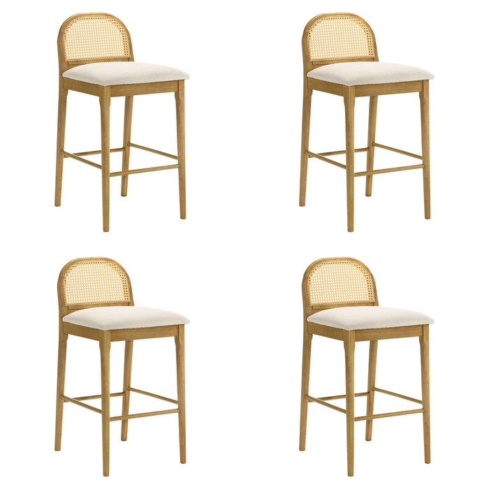 Lucio - Modern Farmhouse Wood Bar Height Kitchen Bar Stool - Simple Home Plus