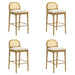 Lucio - Modern Farmhouse Wood Bar Height Kitchen Bar Stool - Simple Home Plus