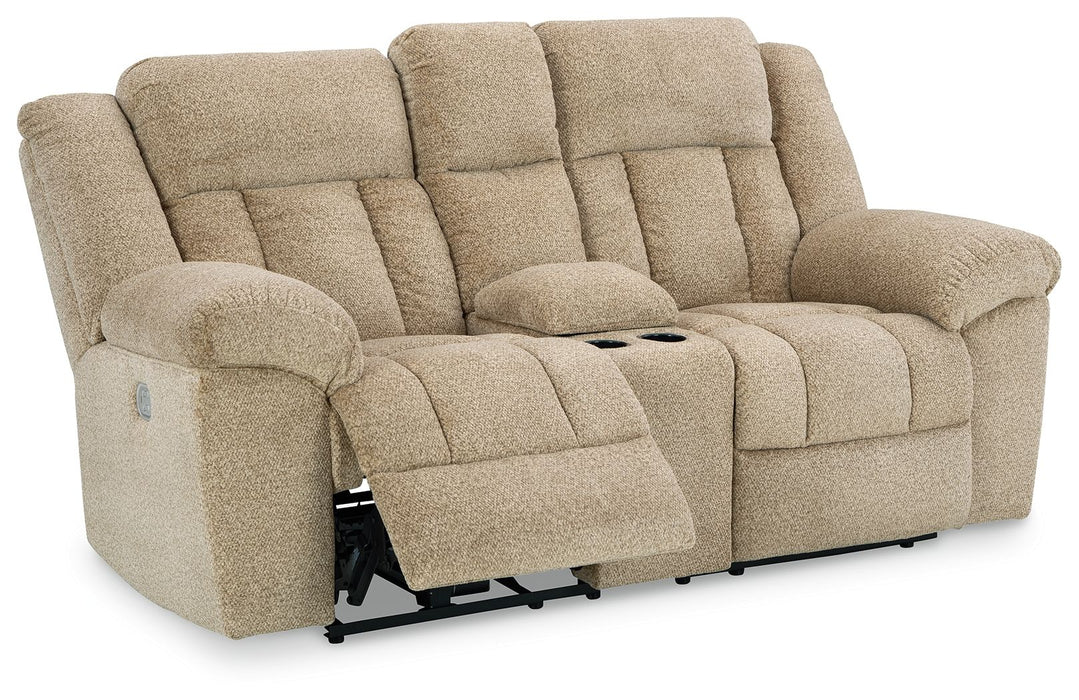 Tip-off - Power Reclining Loveseat With Console / Adj Headrest - Simple Home Plus