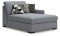Bealton - RAF Corner Chaise - Salt And Pepper - Simple Home Plus