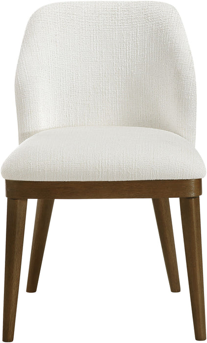 Valeo - Linen Textured Fabric Upholstered Dining Chair (Set of 2) - Painted Brown Base - Simple Home Plus