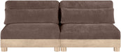 Turin - Chenille Fabric Upholstered Modular Sectional - Brown - Simple Home Plus