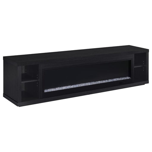 Deiter - 79" TV Stand Fireplace Media Console - Black - Simple Home Plus