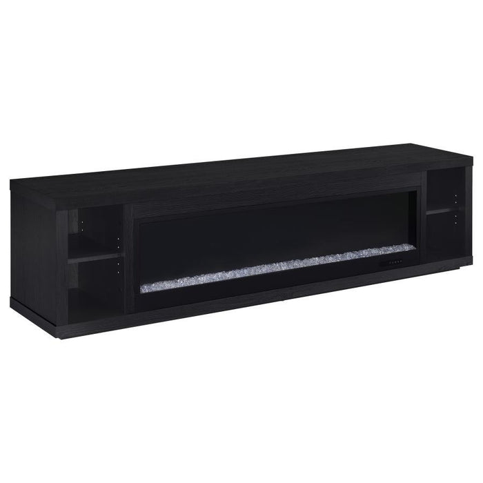 Deiter - 79" TV Stand Fireplace Media Console - Black - Simple Home Plus