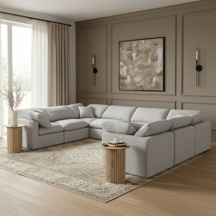 Indulge - Linen 8 Piece Modular Sectional - Simple Home Plus