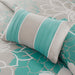 Lola - Twin Comforter Set - Aqua - Simple Home Plus
