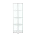 Zahavah - 4-Shelf Hexagonal Clear Glass Curio Cabinet - Simple Home Plus