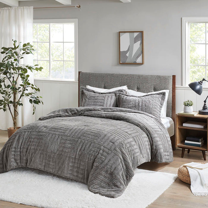 Arctic - King Down Alternative Comforter Mini Set - Gray - Simple Home Plus