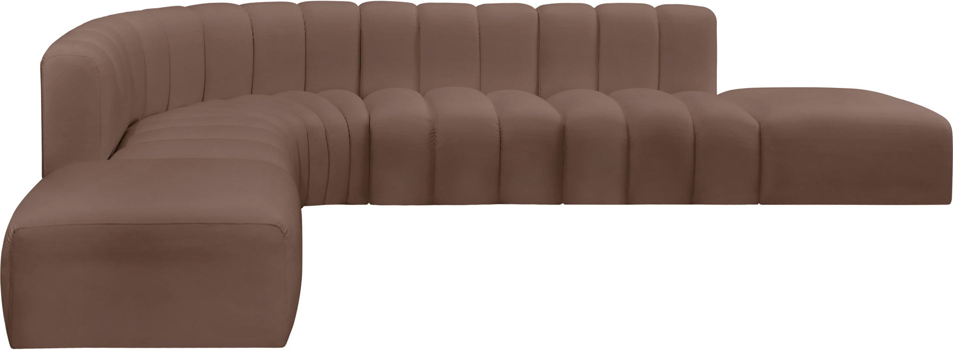 Arc - Faux Leather 7 Piece Corner Modular Sofa - Simple Home Plus