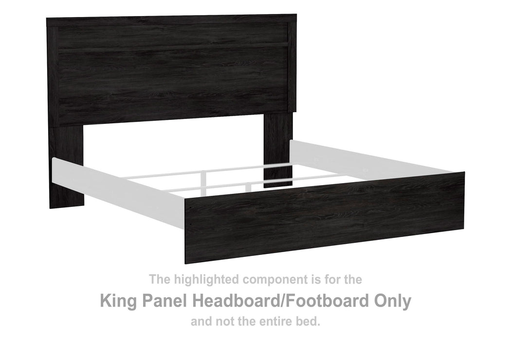 Belachime - King Panel Headboard/Footboard - Charcoal - Simple Home Plus