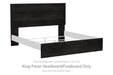 Belachime - King Panel Headboard/Footboard - Charcoal - Simple Home Plus