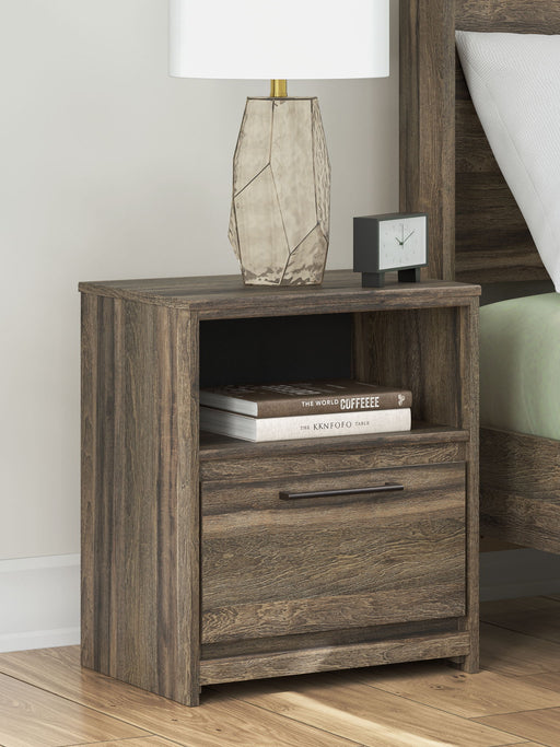 Elbrim - One Drawer Night Stand - Brown - Simple Home Plus