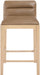Ellis - Vegan Leather Upholstered Counter Stool (Set of 2) - Tan / Natural - Simple Home Plus