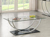 Danville - Rectangular U-Shaped Glass Top Table - Simple Home Plus