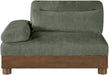 Turin - Chenille Fabric Upholstered Modular Arm Chair - Walnut Base - Simple Home Plus