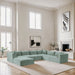 Shaggy - 7 Piece Modular U-Shaped Sectional With Ottoman - Simple Home Plus