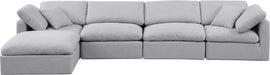 Indulge - Linen 5 Piece Modular Sectional With Chaise - Simple Home Plus