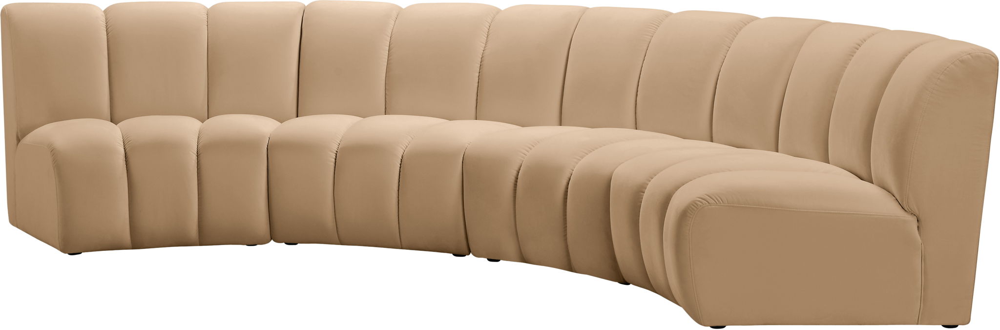 Infinity - 4 Piece Modular Sectional - Camel - Simple Home Plus