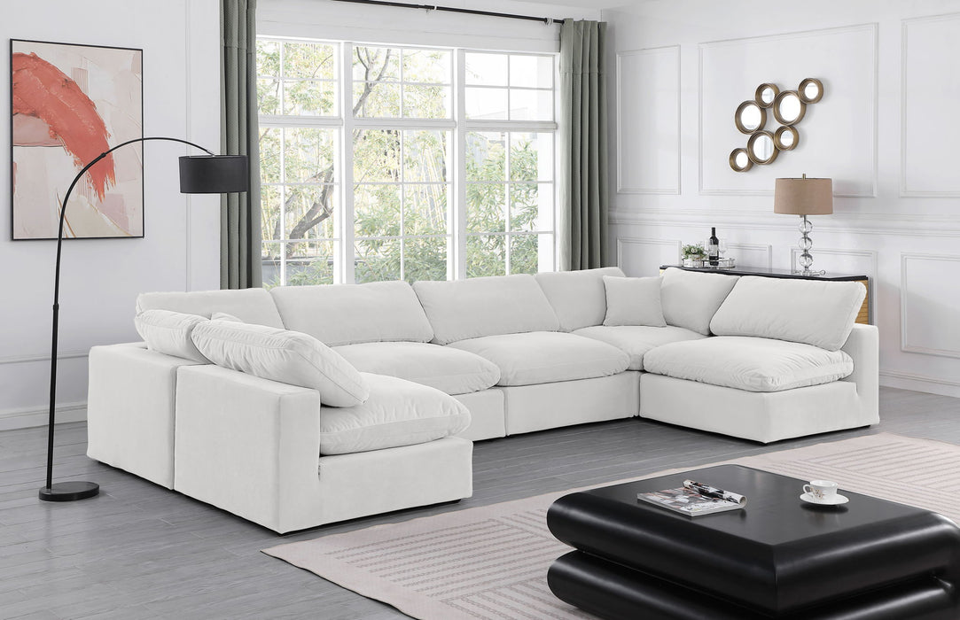 Comfy - 6 Piece Velvet Modular Armless Sectional - Simple Home Plus