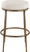 Ferro - Performance Fabric Upholstered Backless Bar Stool - Antique Brass - Simple Home Plus