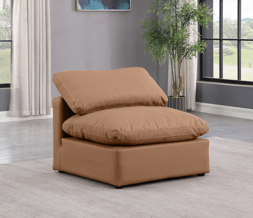 Indulge - Faux Leather Armless Chair - Simple Home Plus