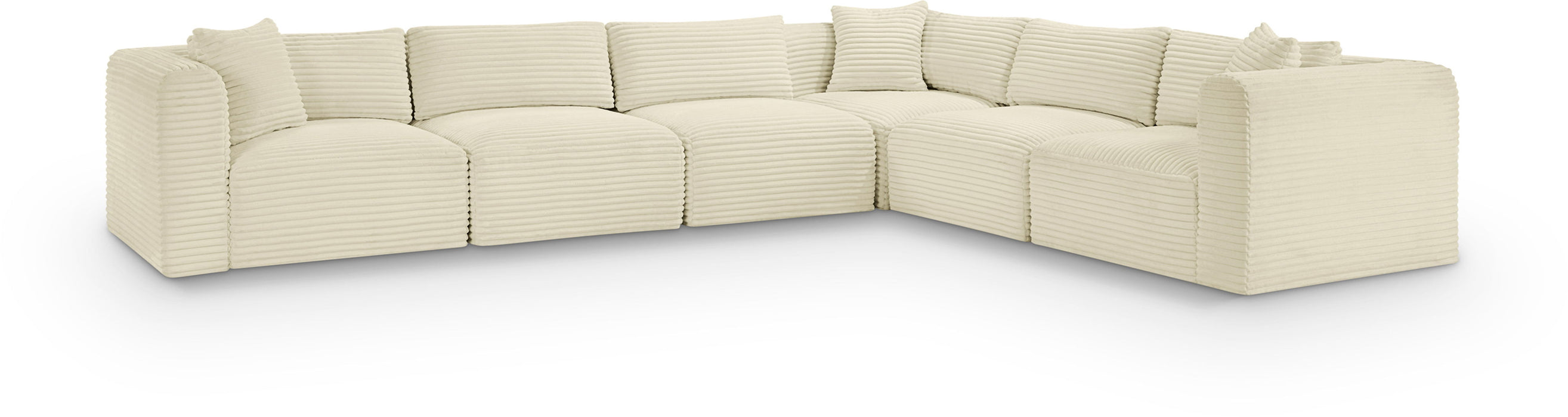 Shaggy - 6 Piece Modular Corner Sectional - Simple Home Plus
