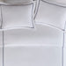 500 Thread Count Luxury - Full Sateen Embroidered Comforter Set - White / Navy - Simple Home Plus