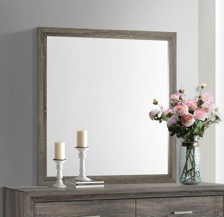 Wright - Dresser Mirror - Brown Oak - Simple Home Plus