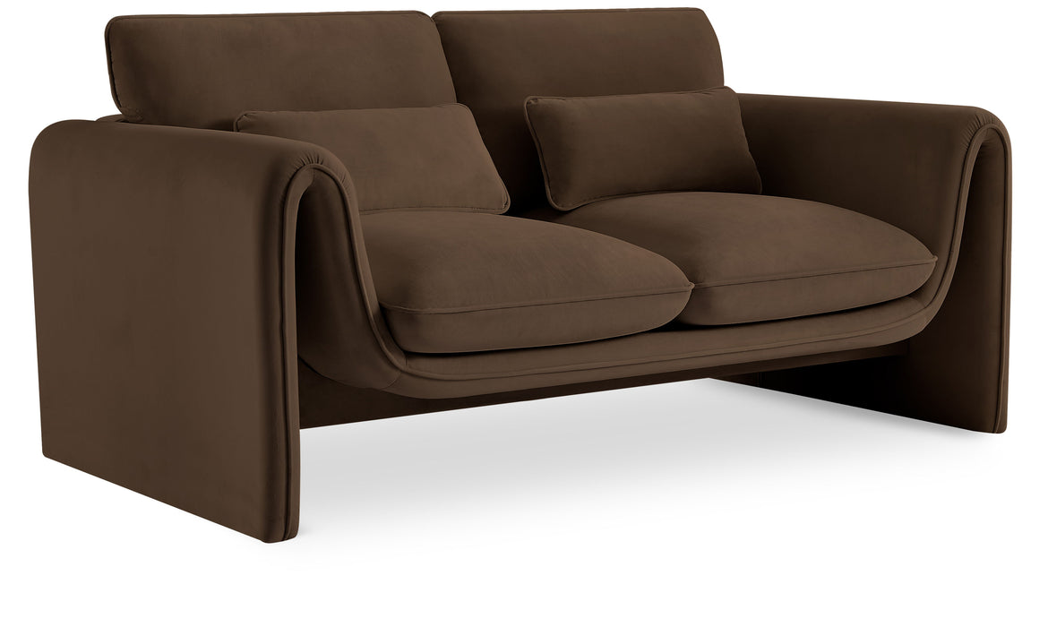 Sloan - Velvet Loveseat - Simple Home Plus