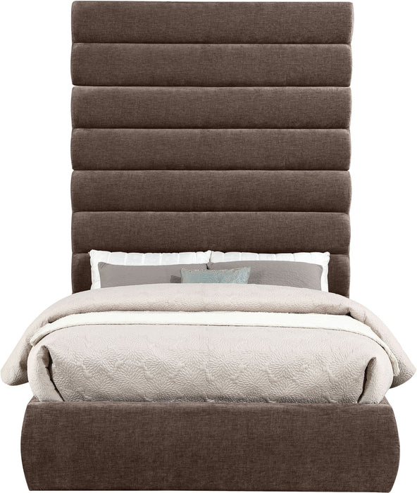 Adam - Chenille Fabric Bed With 89" Headboard - Simple Home Plus