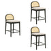 Lucio - Modern Farmhouse Wood Counter Height Kitchen Bar Stool - Simple Home Plus